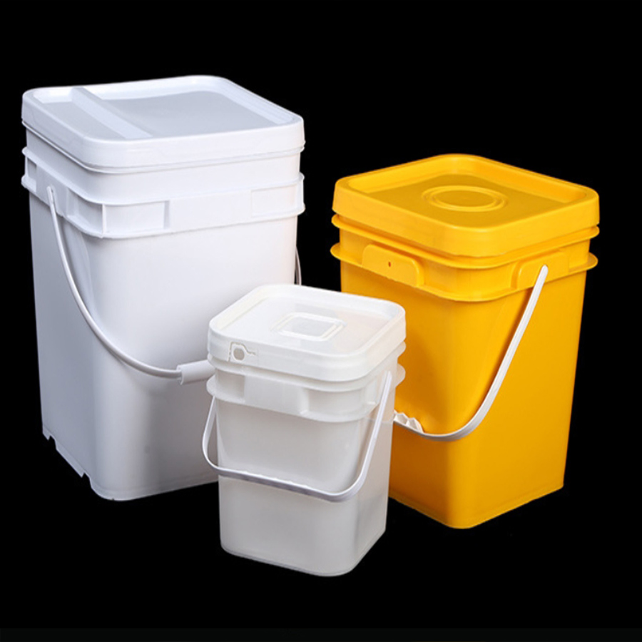 Chemical Bucket Recycled Custom Plastic Paint Bucket Square Plastic Buckets