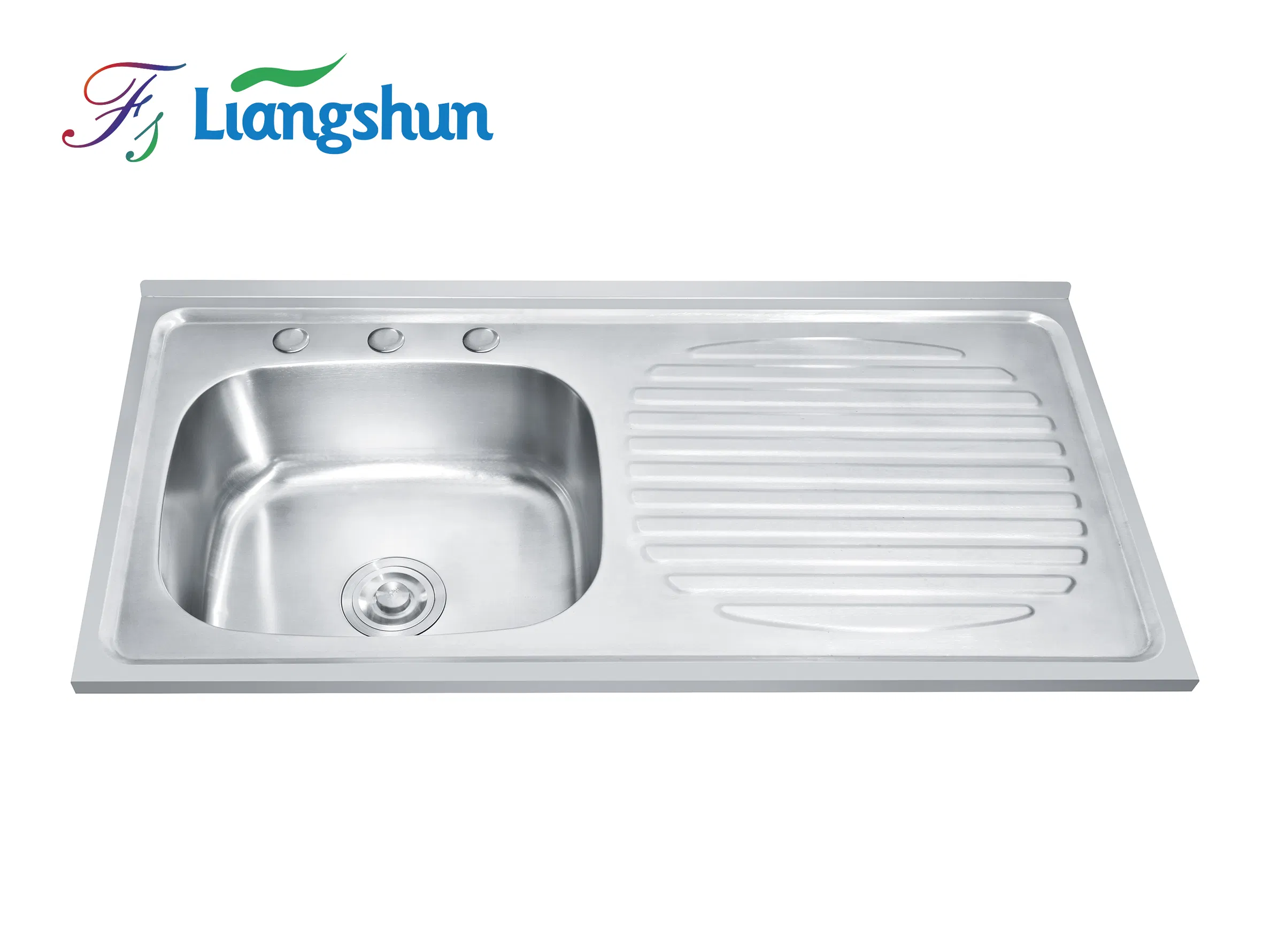 Factory Hot Sale Stainless Steel Kitchen Sink with Drainboard Durable Water Sink Washer