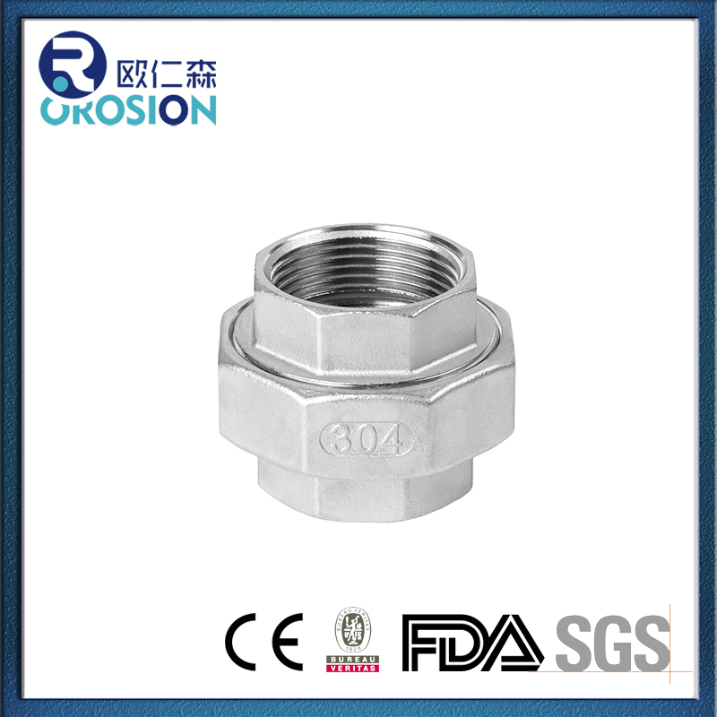 Heavy-Duty Stainless Steel Female Threaded Pipe Union Fitting
