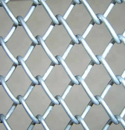 Construction Chain Link Fence Panel Galvanized Wire Mesh Vpc Coated