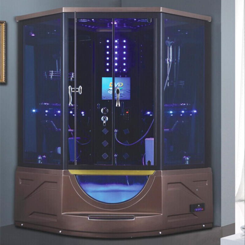 Coffee Acrylic with Steam Shower Cabin Steam Room