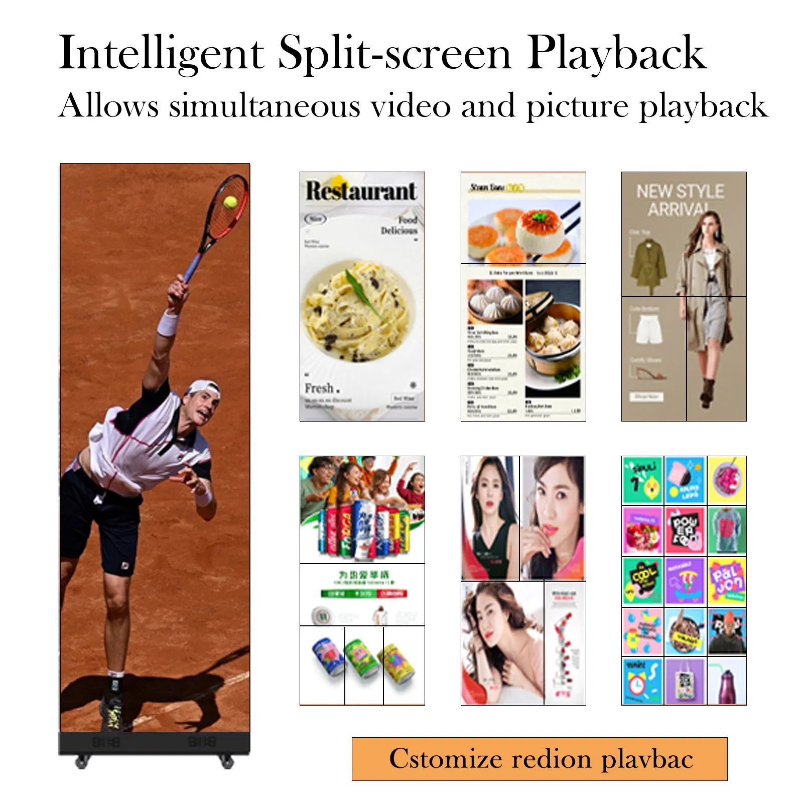 Indoor Advertising Poster LED Screen Floor Standing Full Color LED Display Digital P2.5 LED Panel Poster