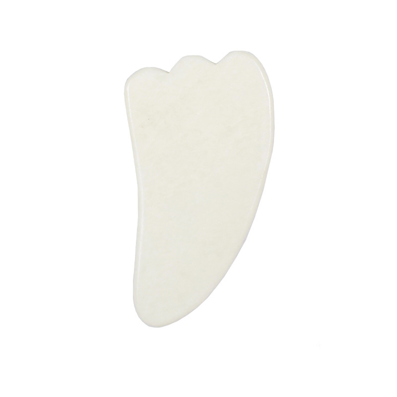 White Jade Horn-Shaped Gua Sha Board