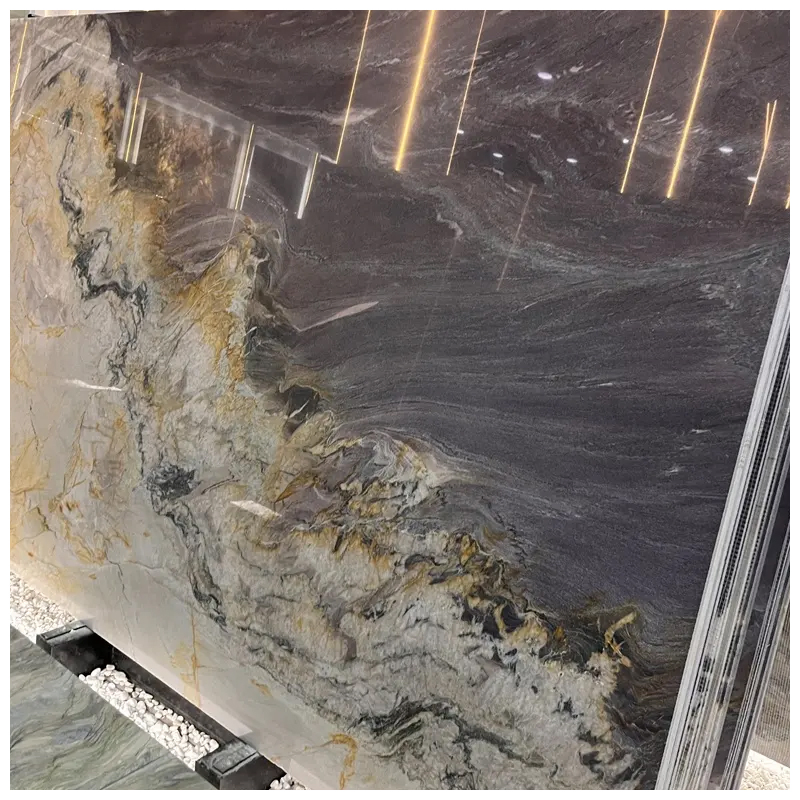 Brazilian Luxury Purple Aquarelle Quartzite Slabs for Villa Wall and Countertops
