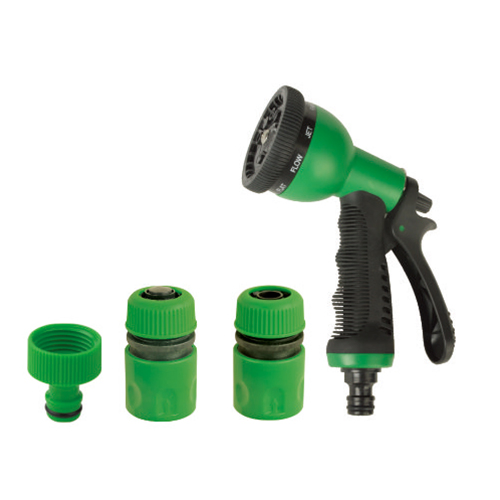 Water Hose Spray Nozzle Gun with Pipe Connector