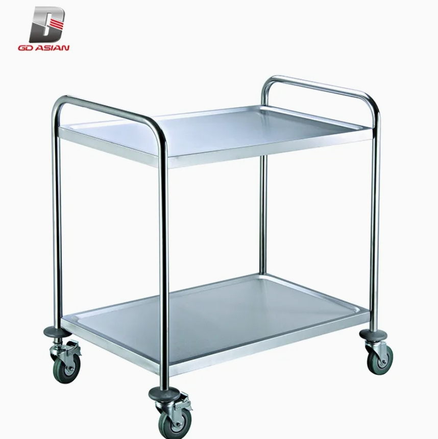 Commercial Kitchen Cart with 2 or 3 Layer Stainless Steel