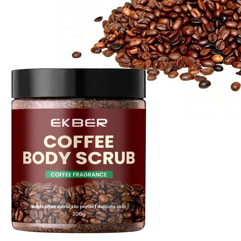 Customize Logo Coffee Body Scrub Salt Deep Cleaning and Moisturize Skin Exfoliator