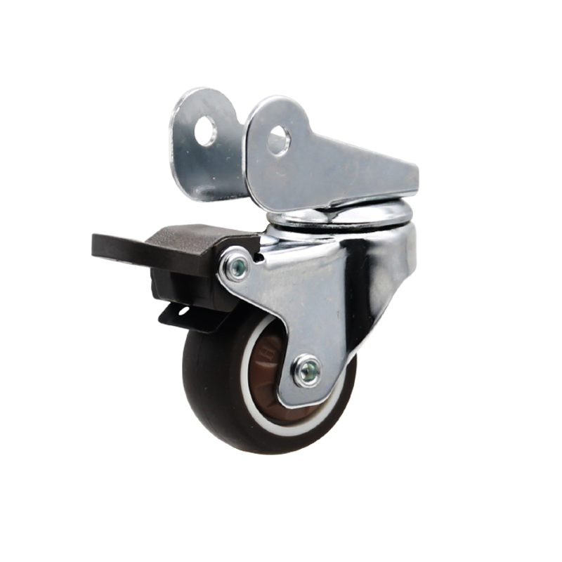 New 1.5" U Shaped Clips with Brake Customized High-Quality TPR Wheels Light Duty Caster