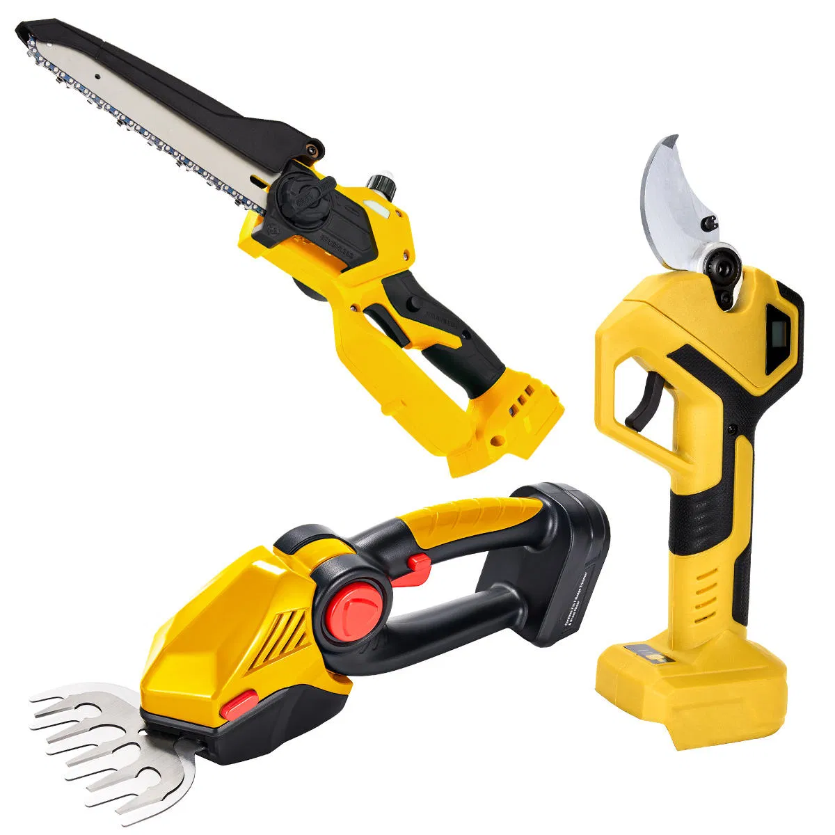 3 in 1 Garden Tool Set Brushless Hedge Trimmer LCD Electric Scissors Electric Lithium Chainsaw