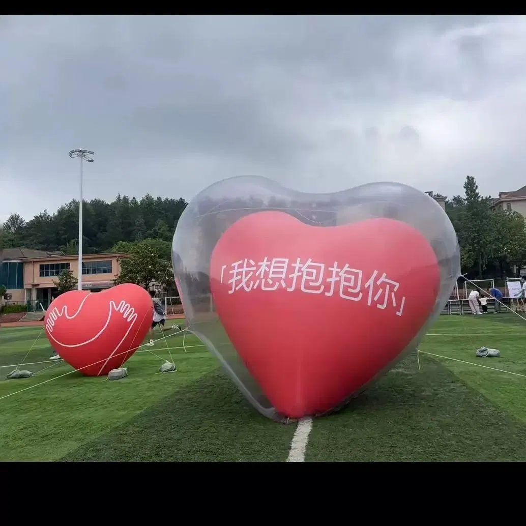 Boyi Inflatable Romantic Heart in Heart Shape Balloon Outdoor Festival Decor