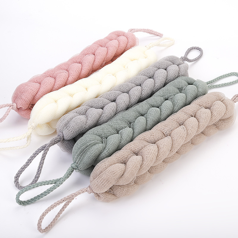 Plain Strip Hanging Flower Artifact Household Adult Pull Back Scrub Bath Towel