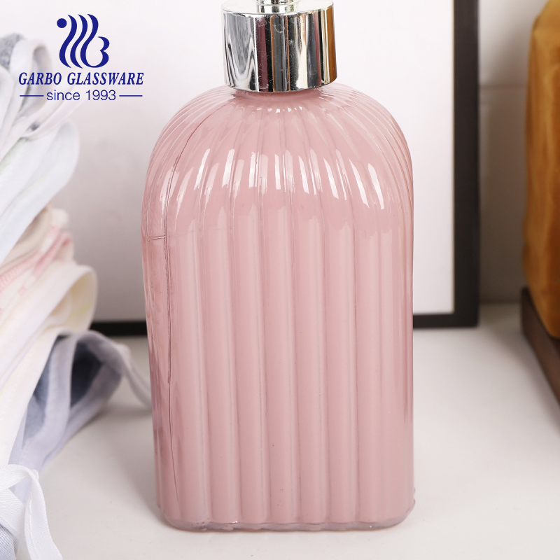 500ml Spray Color High Quality Glass Bottles for Bathroom Sets for Home Hotel Using Customized Tableware