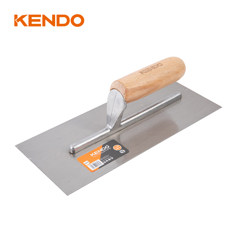 Building Tools Carbon Steel Round End Concrete Finishing Trowels with Beech Wood Handle
