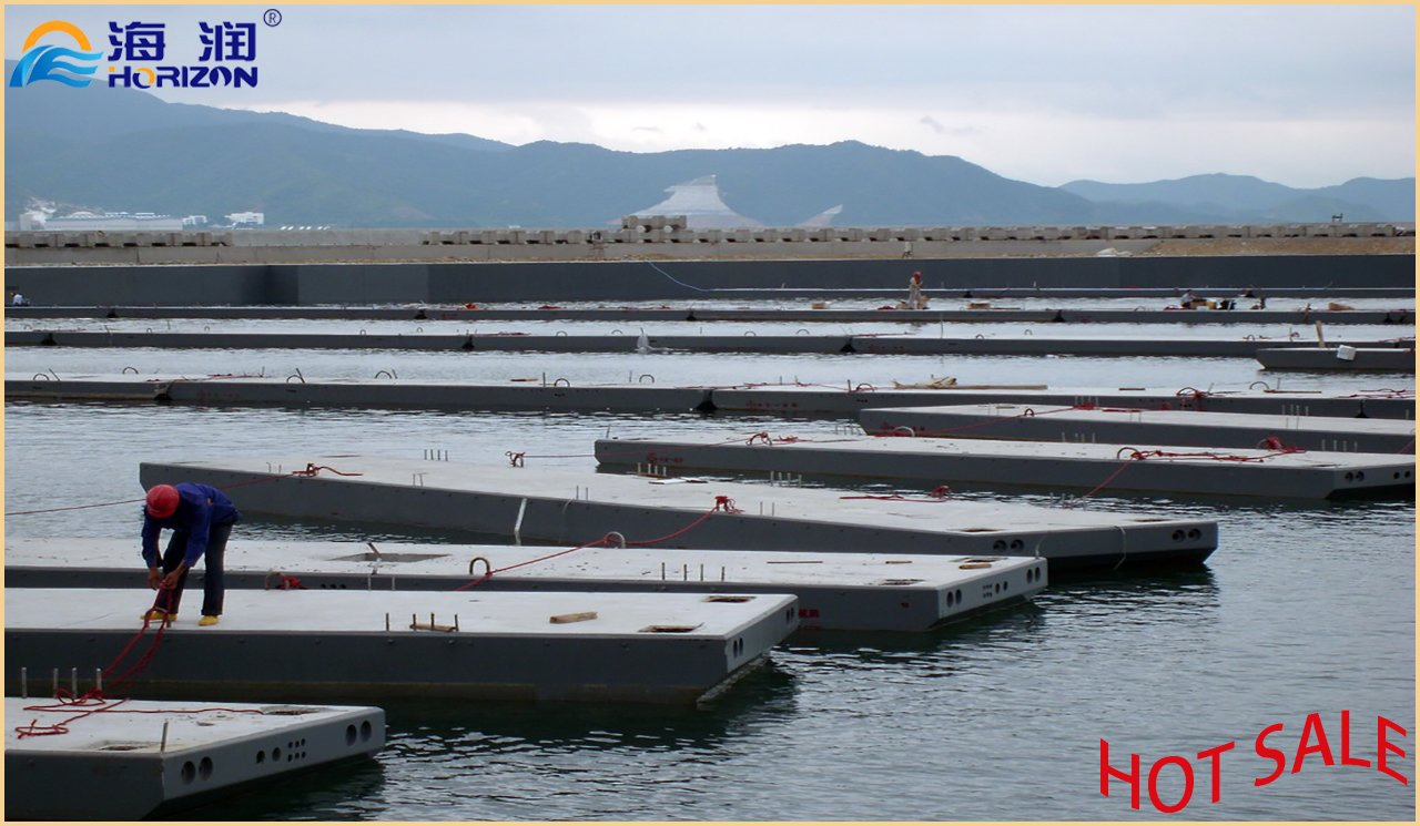 Hot Sale Durable Concrete Structure Floating Dock Pontoon