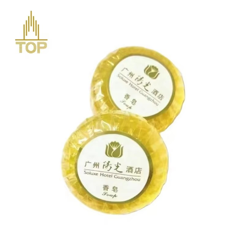 Custom Luxury Hotel Bath Soaps Disposable Plastic Small Round-Shape Logo Travel Set