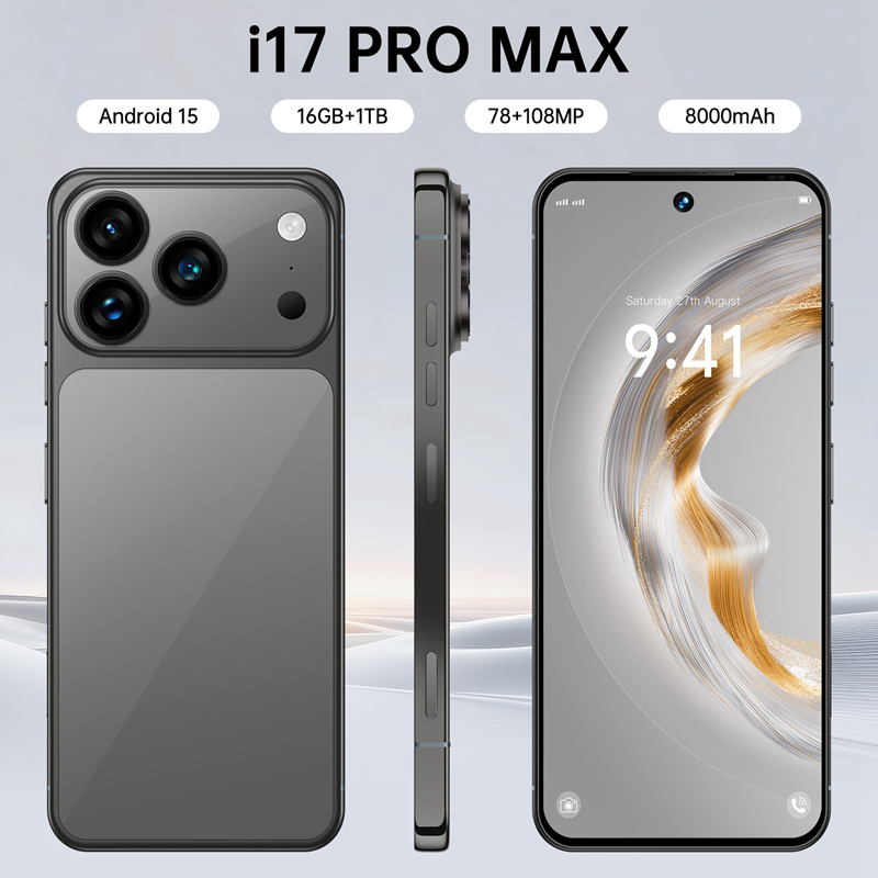 New I17 PRO Max Cell Phone 16GB+1tb Unlock Smart Mobile Cellphone