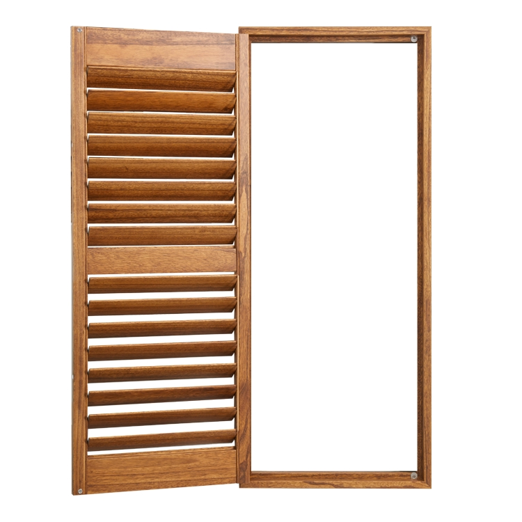 Wholesale Price Stain Color Classic Window Shutter PVC Bathroom Shutter
