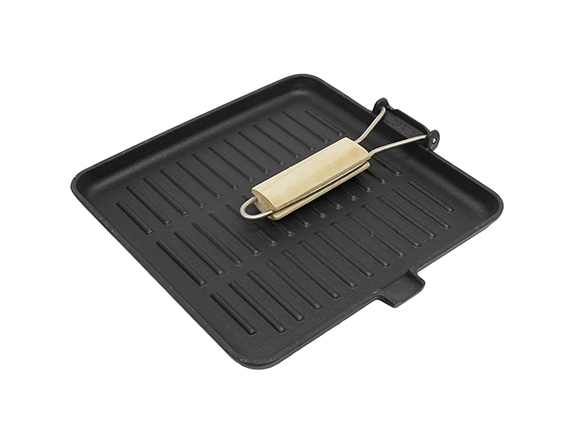 Чугунная гриль-сковорода квадратная с антипригарным покрытием