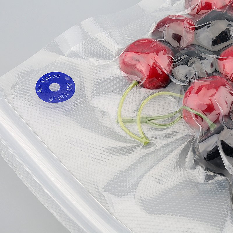 Reusable Eco-Friendly Zipper Vacuum Bags Clear Embossed Bags with Food Grade