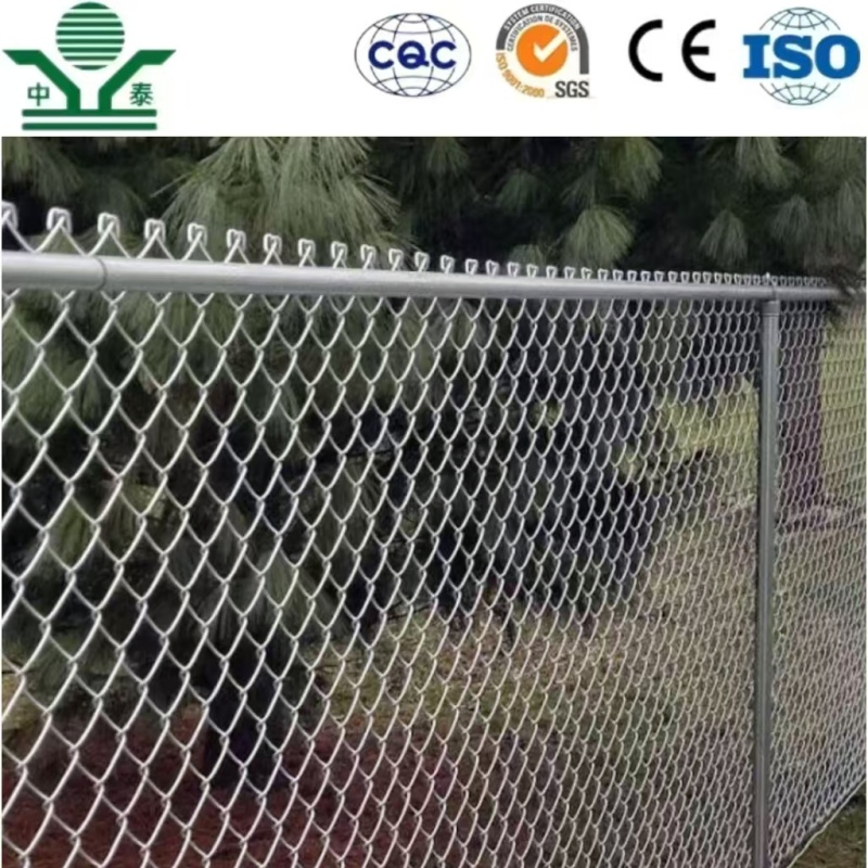 Galvanized 5.0mm 80X80mm 4.8m Chain Link Fence for Forest Boundary
