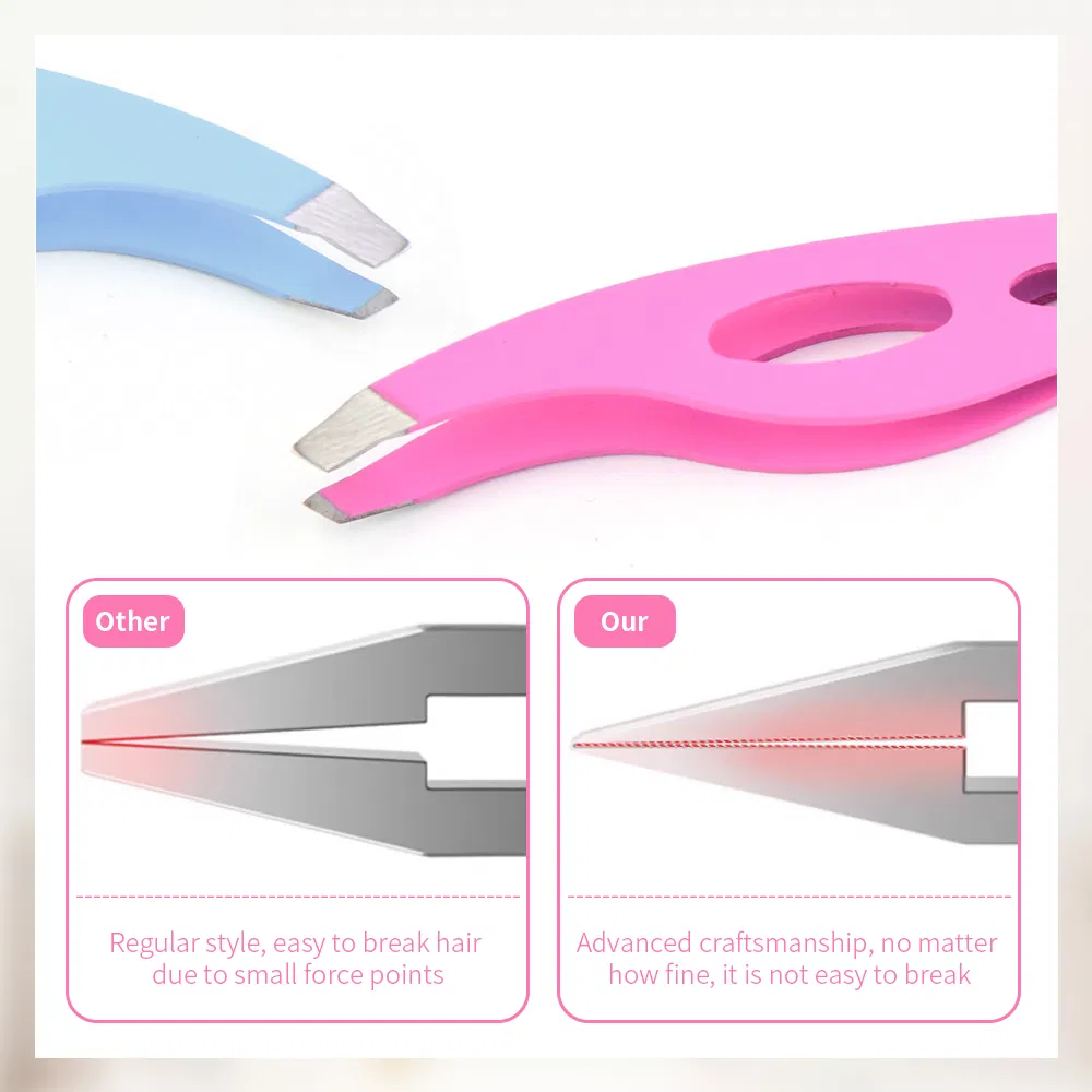 Beauty Makeup Tweezers for Eyelash Extension False Lash Applicator Eyebrow Tweezers