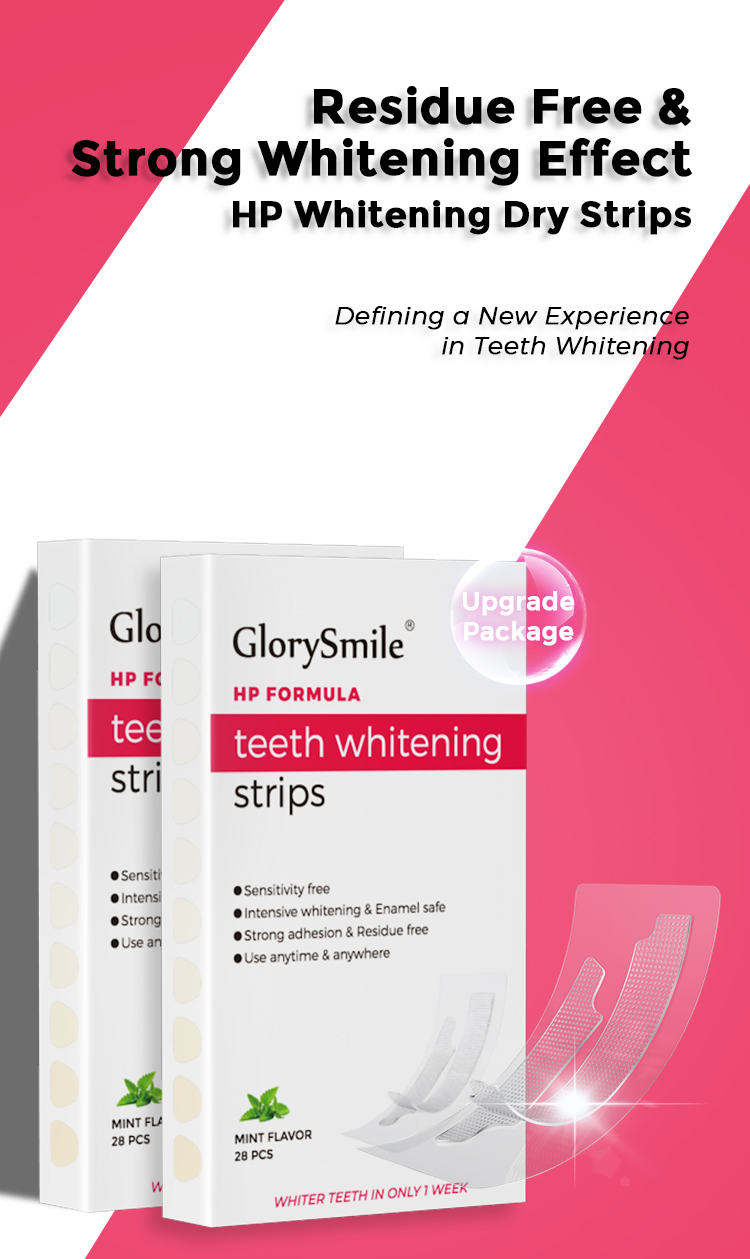 New Arrival Private Label Daily Use 6% Peroxide Teeth Whitening Dry Strip Customize Formula