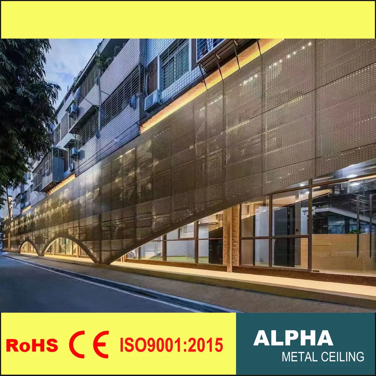 Building Decorative Material Indoor Outdoor Aluminum Curtain Wall Solid Panel