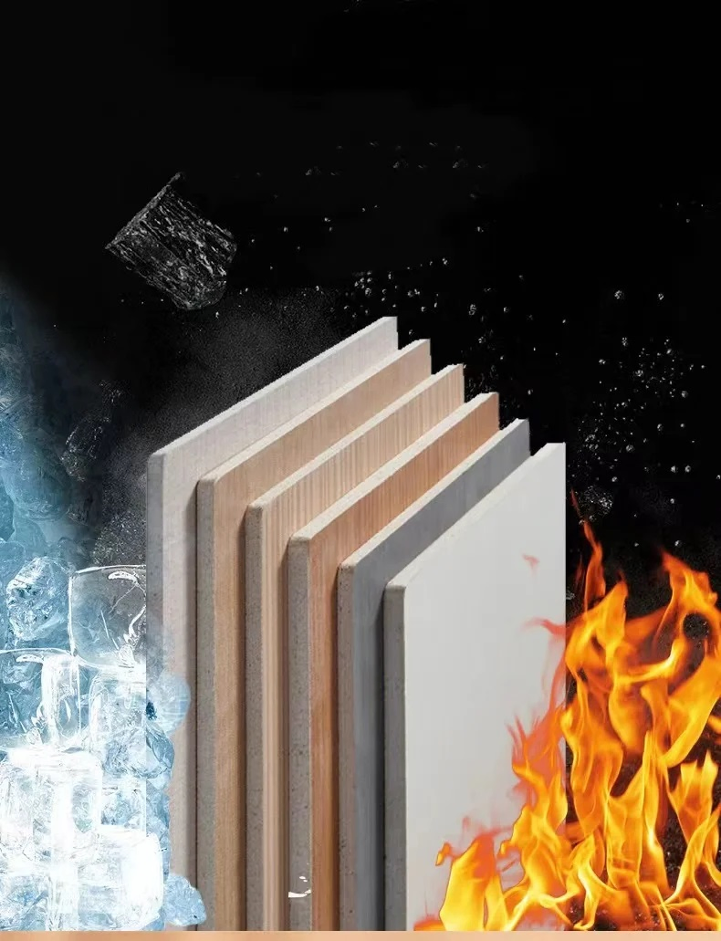 Ice and Fire Board Flame Fireproof Class a Clean Plate Calcium Silicate/Fiber Cement Board for Wall Decoration Decorative Wall Panel Decoration Material