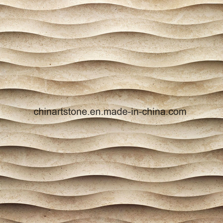 Turkey White Limestone Slab for Waterjet Tiles