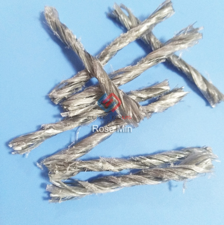 50mm 54mm Polypropylene Twisted Fibers for Concrete Floor
