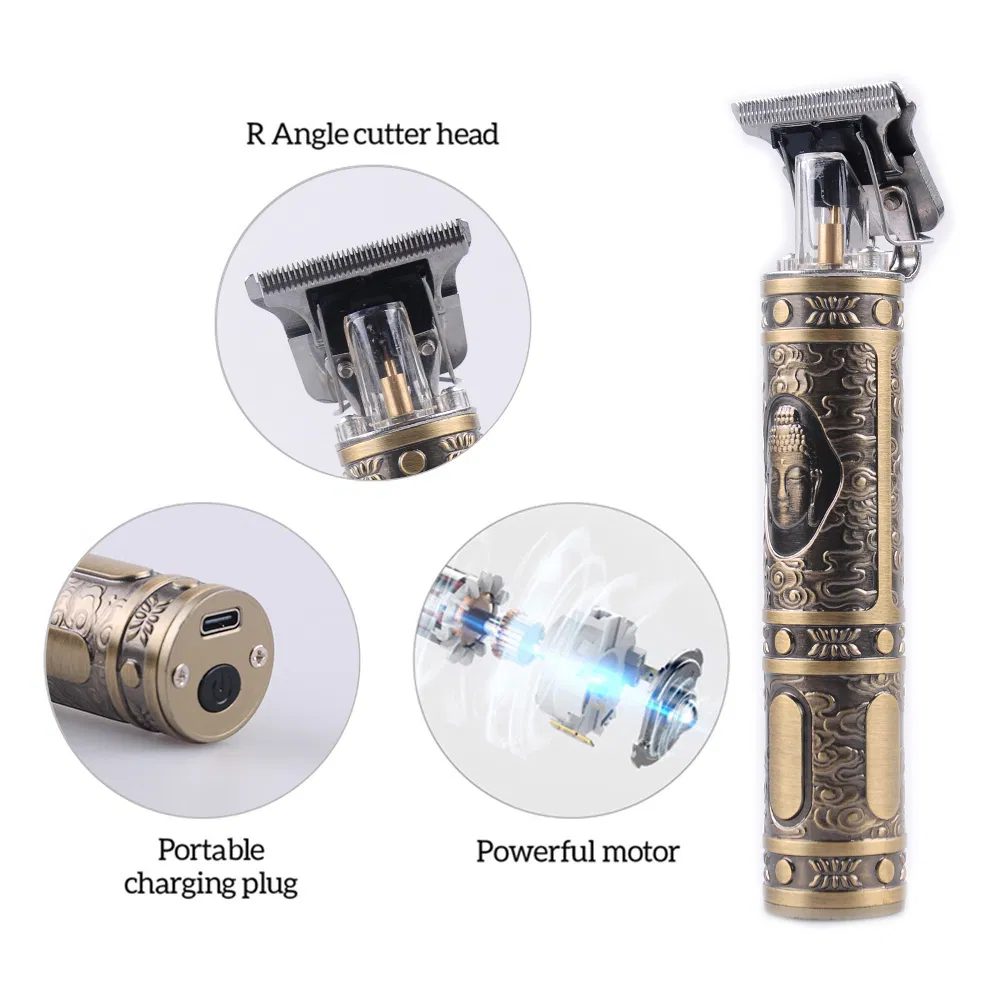 Professional Zero Cut Hair Trimmer Rechargeable Hair Clipper Carving Trimmer Clippers Tools