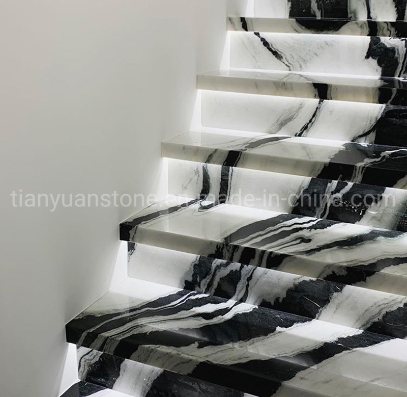 White Marble Staircase / Stone Steps Spiral Stairs