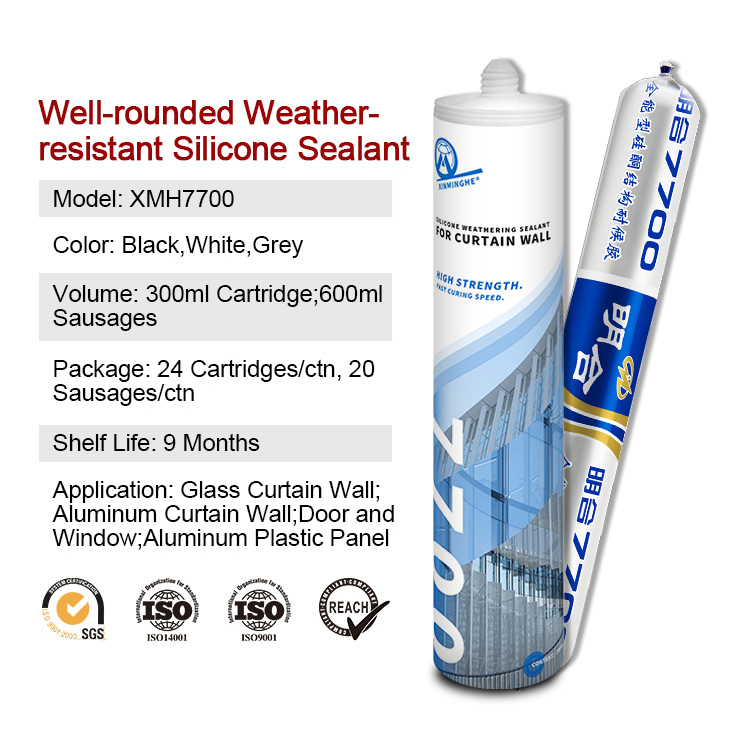 Waterproof Curtain Wall Clear Glass Super Adhesion Stress Structural Silicone Sealant