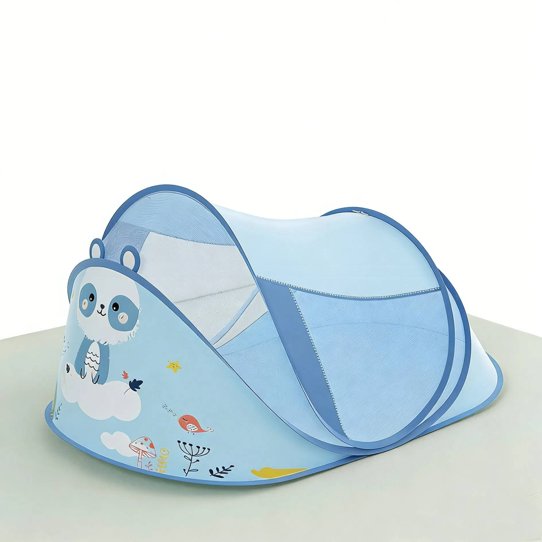 Comfortable Full-Cover Mosquito Net for Baby Bed Breathable Mesh Foldable with Carry Pouch