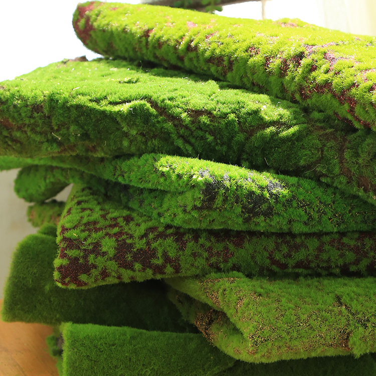 Мох искусственный квадратный 1x1 м зеленый