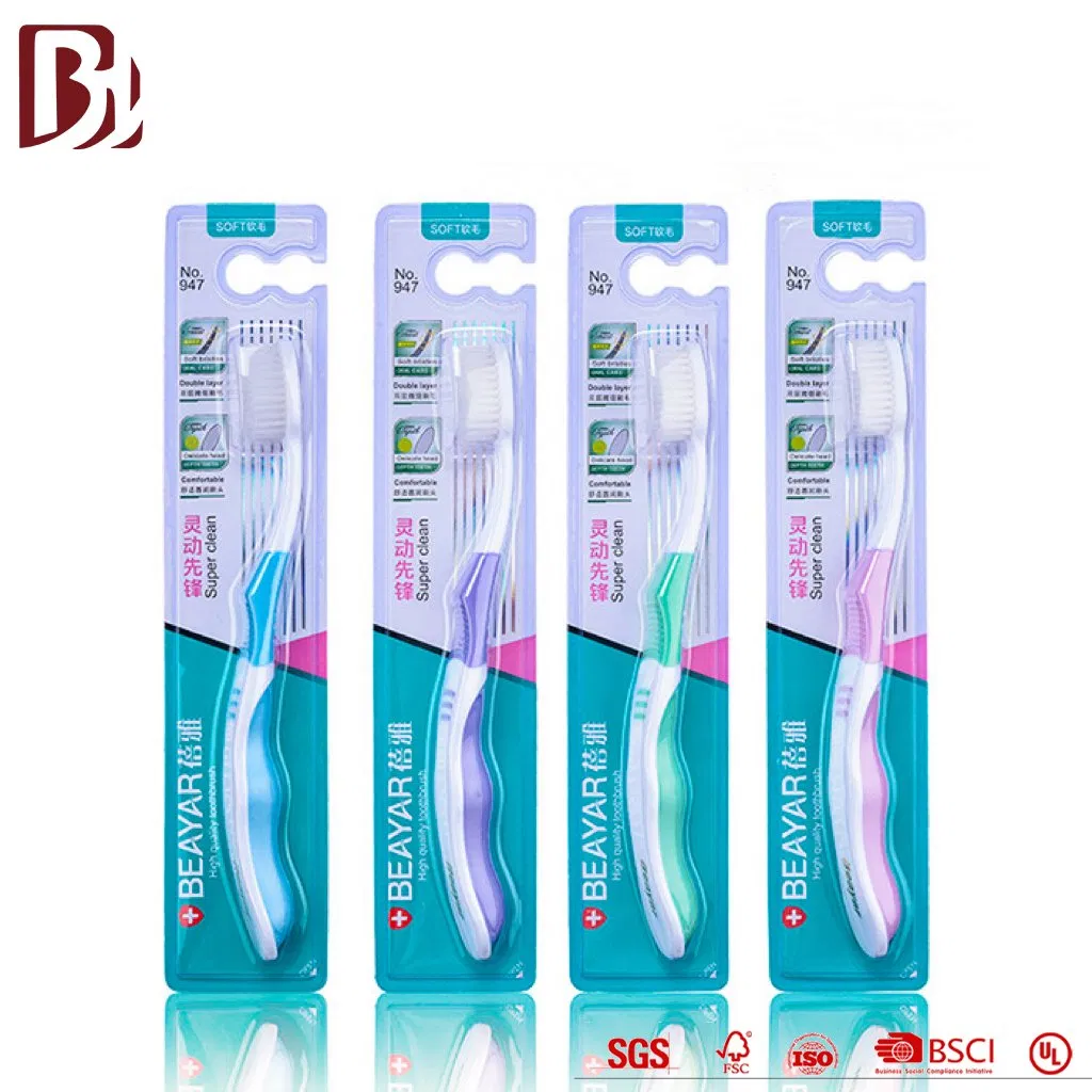 Delicate Head Double Layer Soft Bristles Adult Toothbrush of Teeth Cleaning