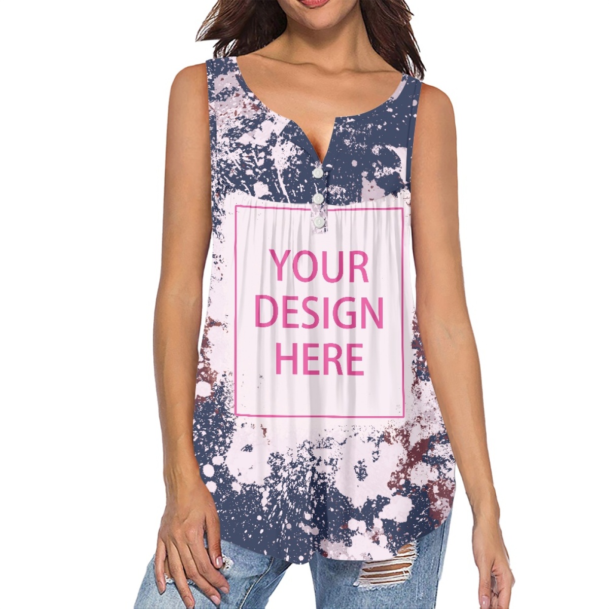 Футболка женская летняя V-вырез повседневная