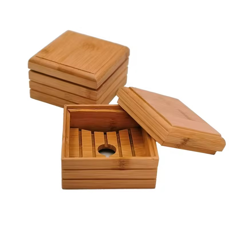 100% Natural Eco-Friendly Wood and Bamboo Bathroom Storage Tool Soap Dish