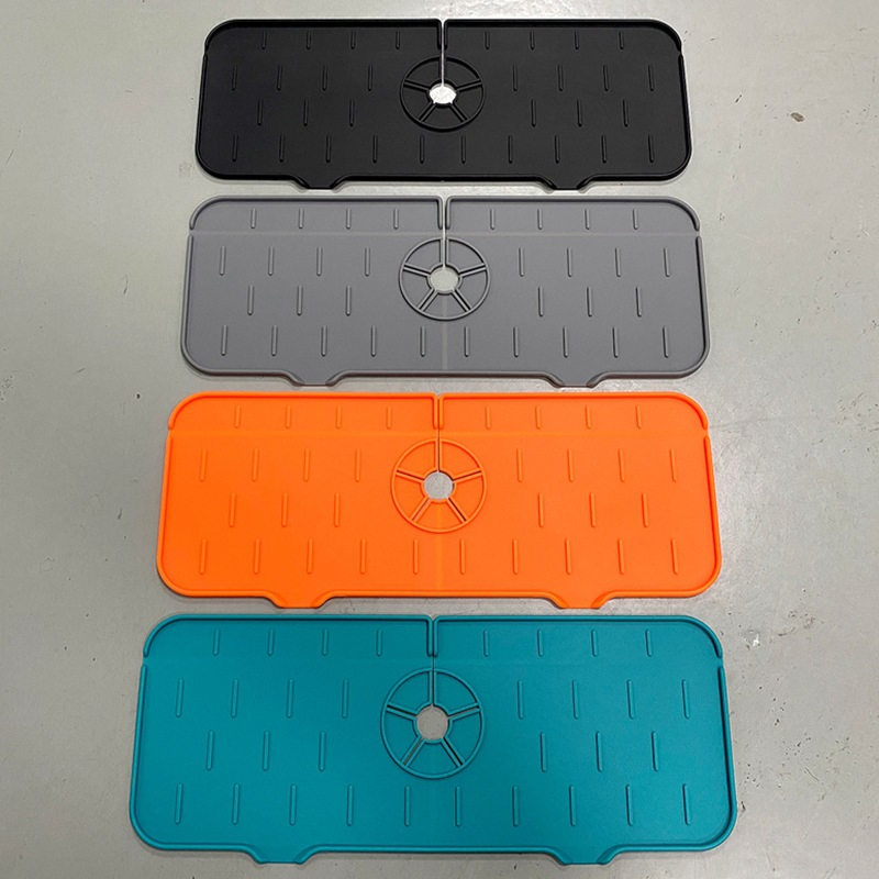 Kitchenguard Silicone Faucet Handle Drip Catcher Tray Silicone Sink Faucet Mat