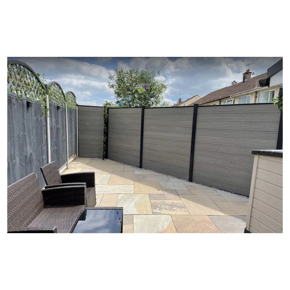 High Quality Waterproof Wood Plastic Eco-Friendly Wooden Grain WPC Fence