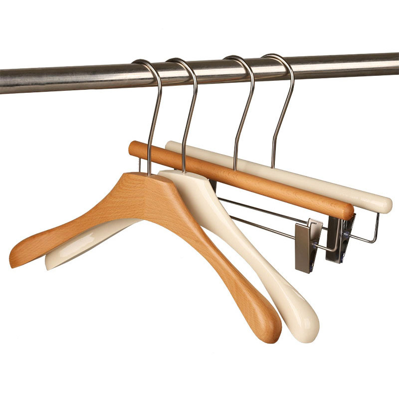 Вельветовые вешалки с клипсами, деревянные, антискользящие
