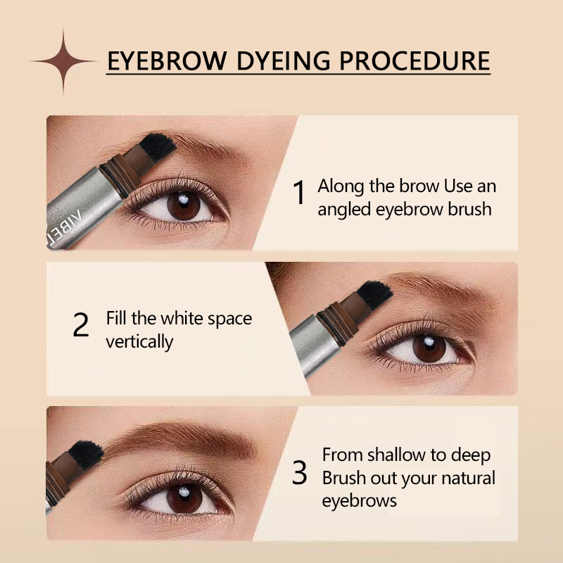 Lasting Tinted 3D Eye Brow Enhancers Eyebrow Gel with Brush High Pigment Waterproof Vegan Eyebrow Powder