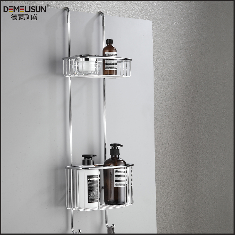 Modern Bathroom Organizer Rack Shower Bath Storage Shelf Hanging Basket