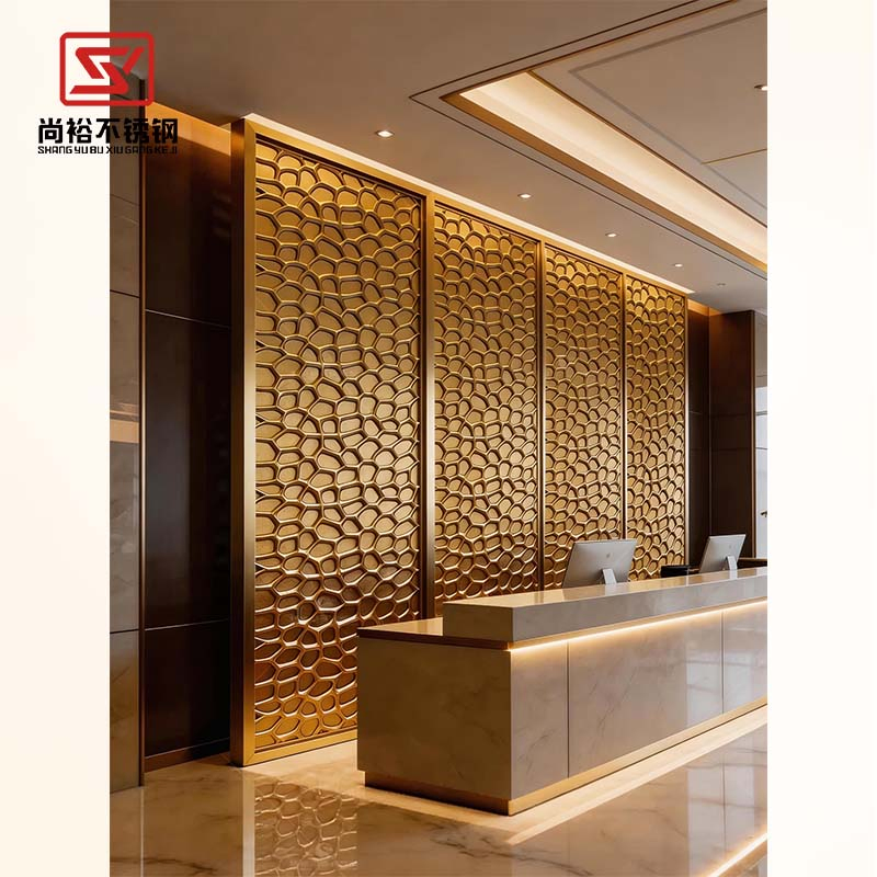 Elegant Wavy Glass and Steel Room Stainless Steel Partition for Modern Spaces