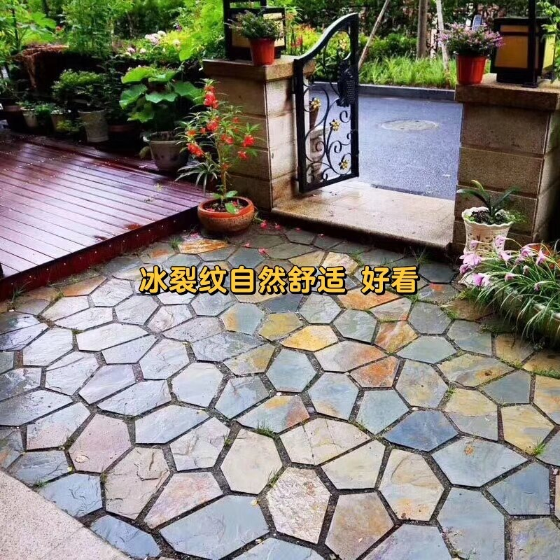 Cheap Natural Stone Pavers Rusty Slate Large Slabs Paving Stones Flagstone Patio Slate Floor Tiles for Outdoor