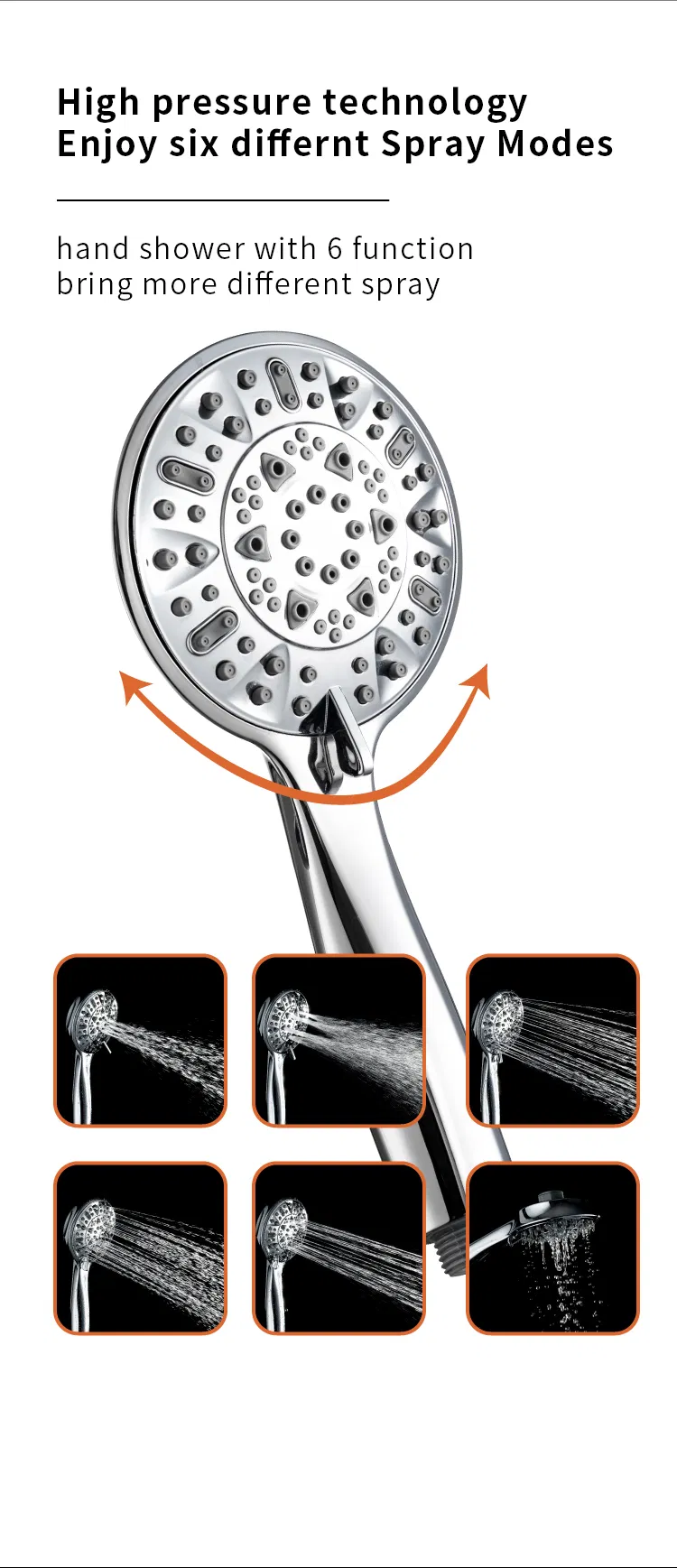 Zm8190 Best Selling Shower Set Magnetic Shower Kit Combo Mounted for Bathroom