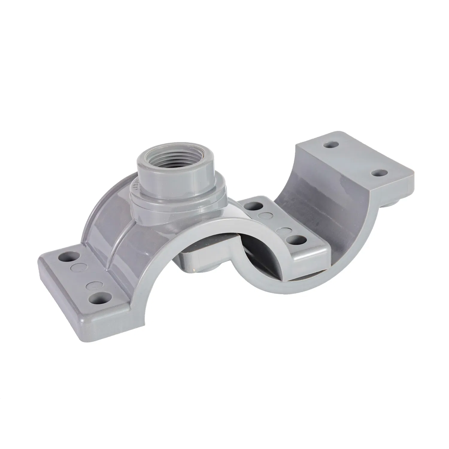 High Quality Rustless Oxidation-Resistant Anti-Corrosion Environment-Friendly Big Size 400*200 mm Compression UPVC PVC Pipe Fitting Saddle Clamp Pn10