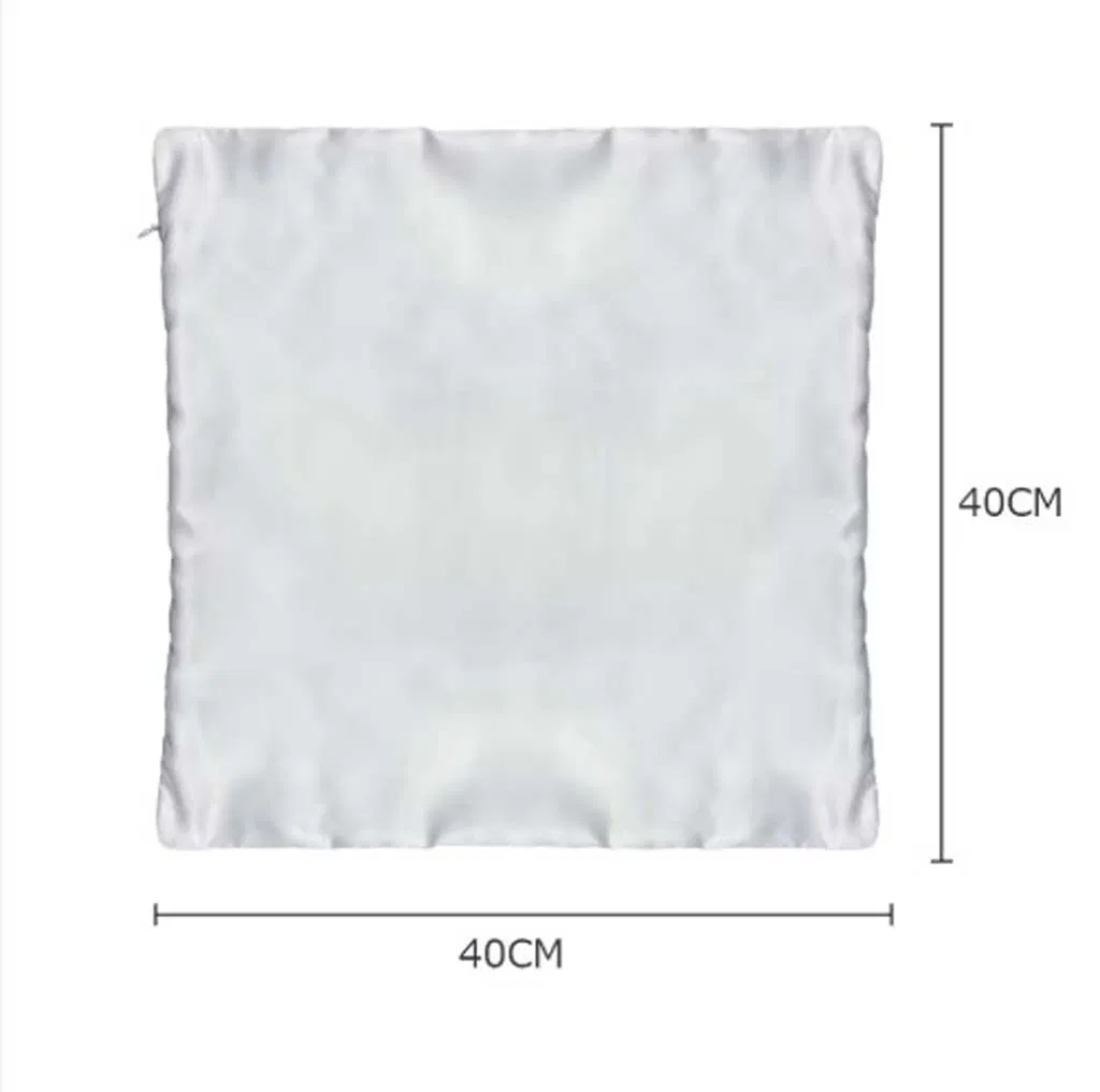 Prosub Wholesale 40X40cm Sublimation Blanks Satin Cushion Covers with Invisible Zippers