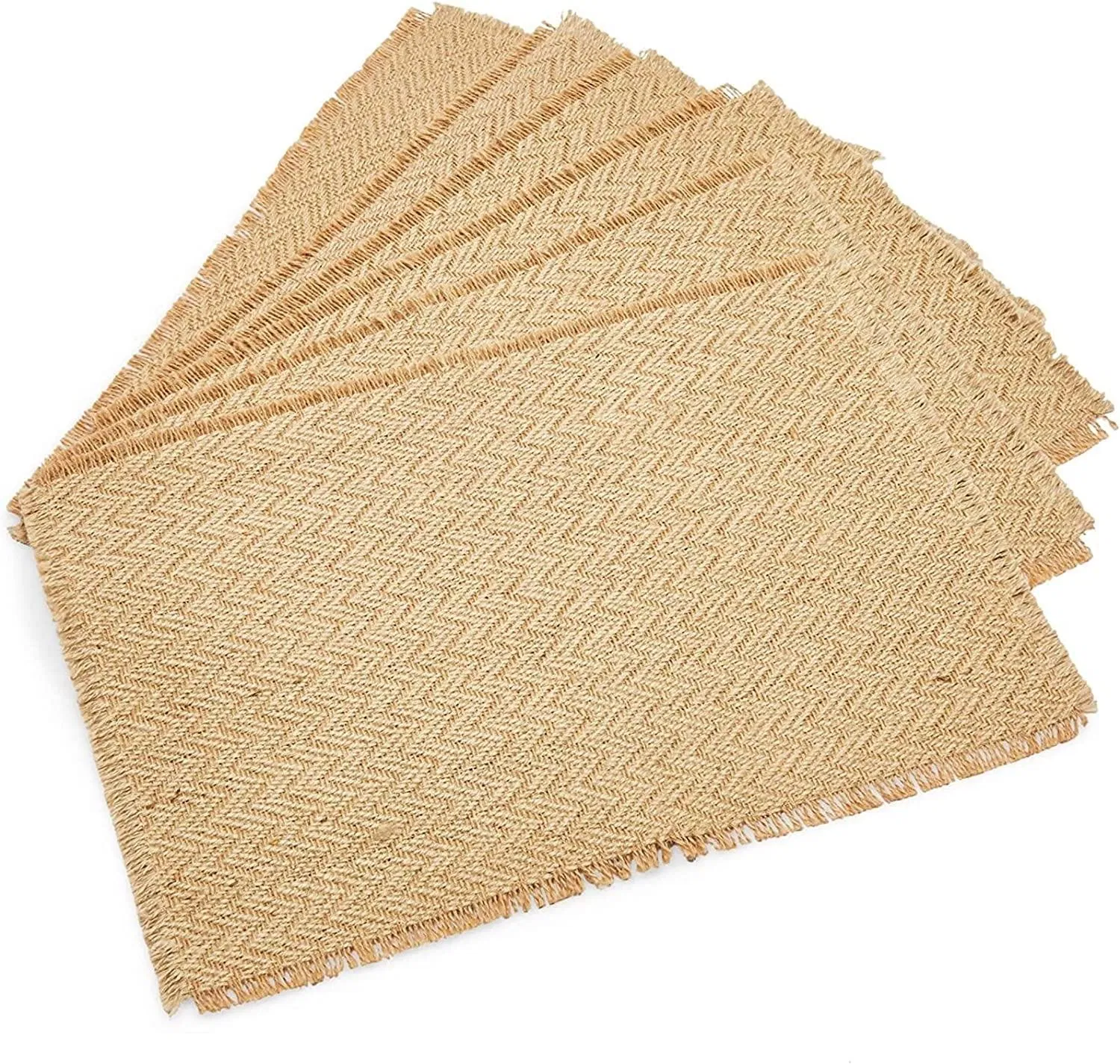 Classic 19\X13\"Woven Jute Placemat Tablmat for Dining Table Enhancing Dinning Ambience