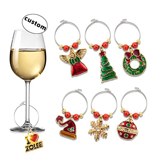 Yc Gifts Custom Design Enamel Wine Glass Markers Tags Wine Glass Charms for Stem Glasses Wine Tasting Party Gifts Favors Decorations Supplies